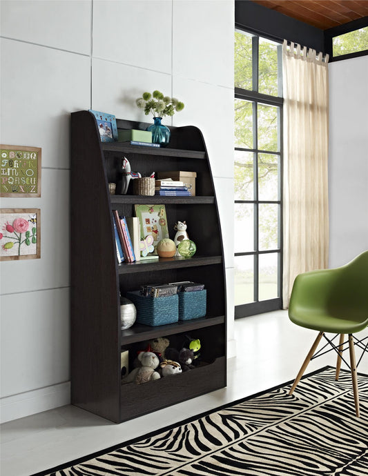 Ameriwood Home Mia Kids' 4-Shelf Bookcase, Espresso