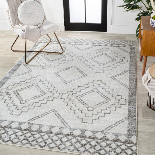 Amir Moroccan Beni Souk Cream/Gray 8 ft. x 10 ft. Area Rug