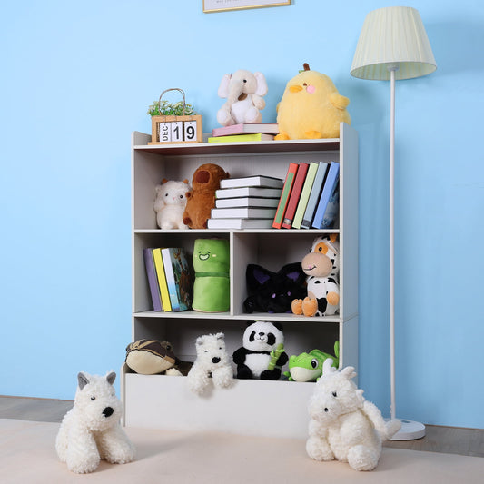 Andvari Book Bin Book Holder Kids Bookshelf Large Wooden Open Book Shelf for Playing Room, Nursery, Baby Bedroom, Floor Standing