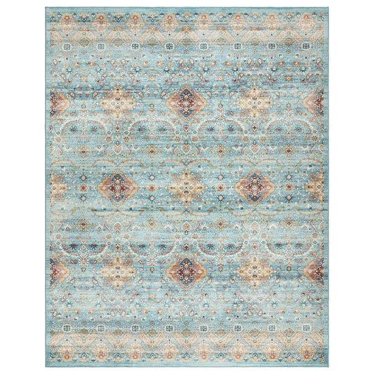Gertmenian Crystal Print Tanis Traditional Moroccan Sage Non-Slip Washable Area Rug, 8x10