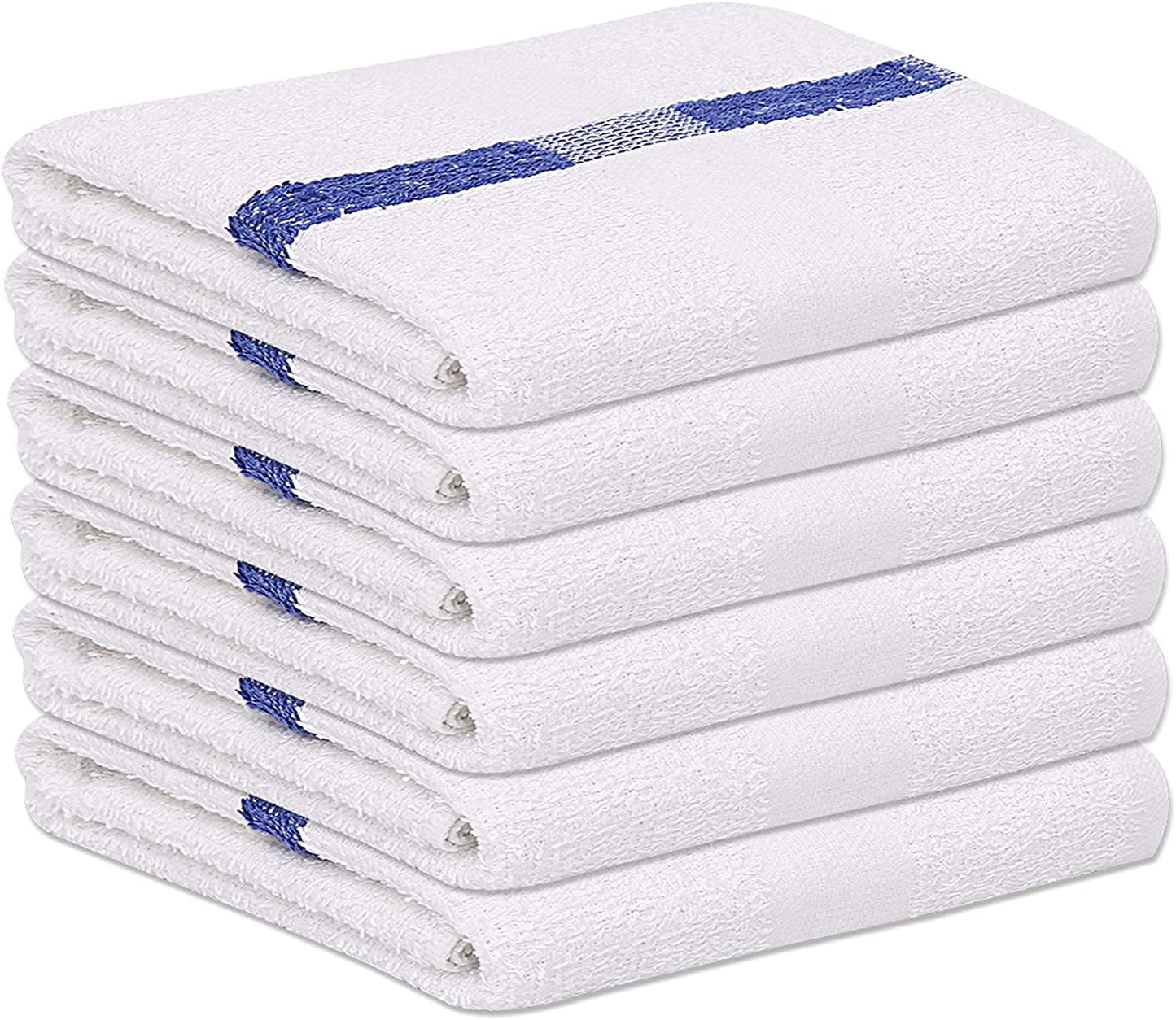 Gold textiles Blue Center Stripe 24 Pack 22 x 44 inches Economy Bath Towels Lightweight and Home Use