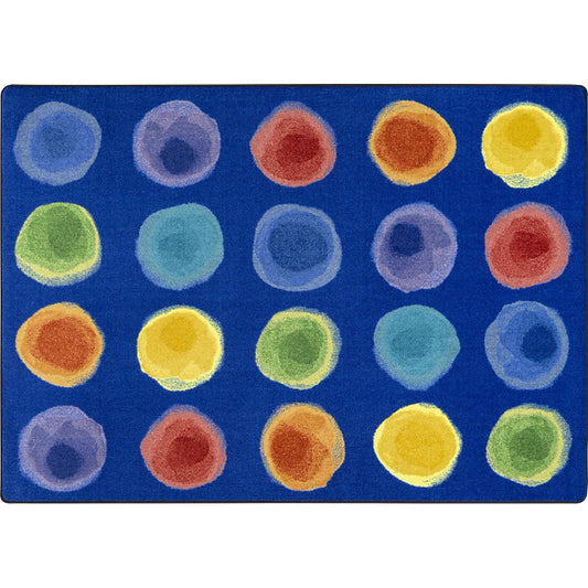 Home Decorative Premium Wearon Nylon Watercolor Spots 5'4in X 7'8in Area Rug In Color Rainbow