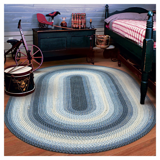 Homespice Juniper Indoor Outdoor Coastal Rug A Perfect Oval 5x8 Entry Rug Country Area Rugs Washable Rug for Dining Room, Living Room, Bedroom Rugs
