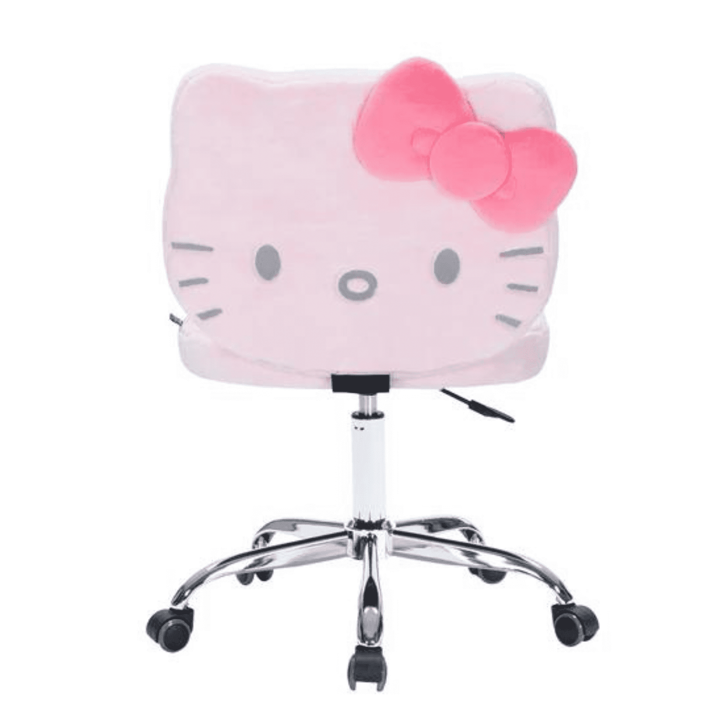 Impressions Vanity Hello Kitty Teddy Fur Swivel Vanity Chair with 360 Degree Rolling Wheels (Pink)