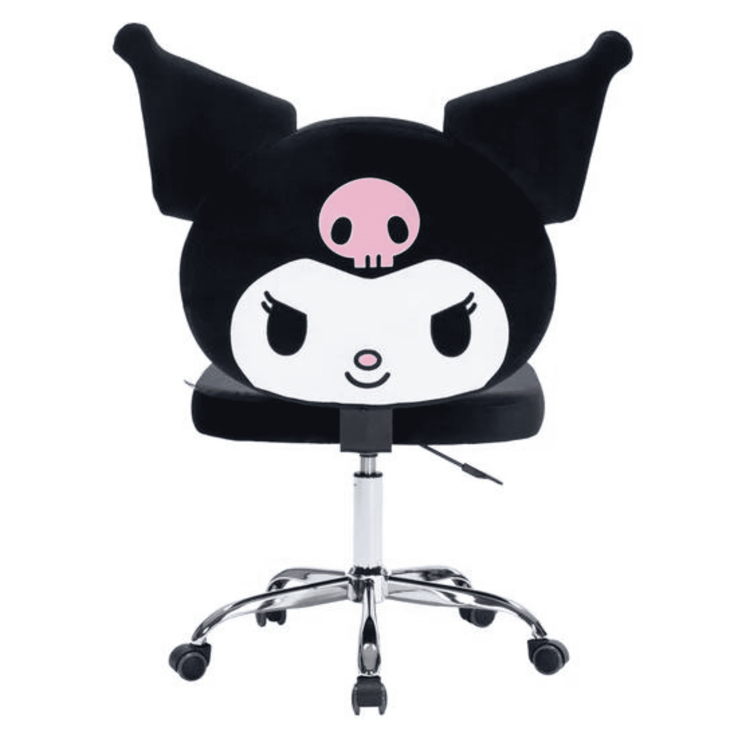 Impressions Vanity Kuromi's Adjustable Swivel Desk Chair, Ideal for Makeup Vanity (Black)