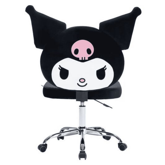 Impressions Vanity Kuromi's Adjustable Swivel Desk Chair, Ideal for Makeup Vanity (Black)