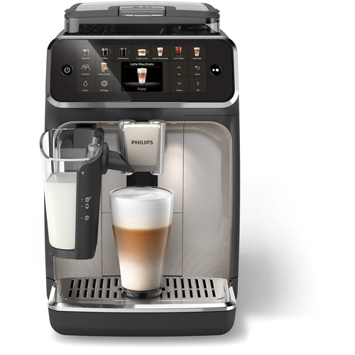 Series 5500 EP5547/90 Kaffeevollautomat - 20 Kaffeespezialitäten, LatteGo-Milchsystem, SilentBrew Technologie, Schwarz verchromt
