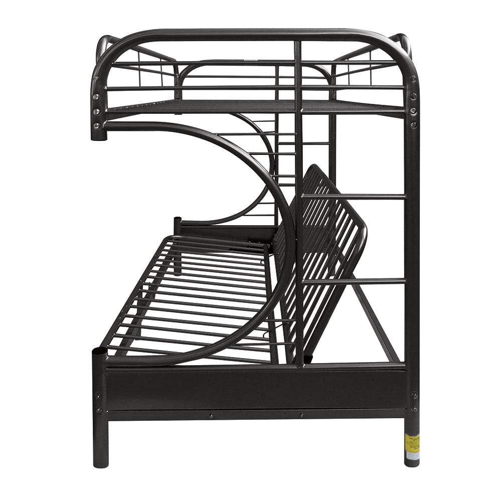 Acme Furniture Eclipse Twin over Full Futon Bunk Bed, Black