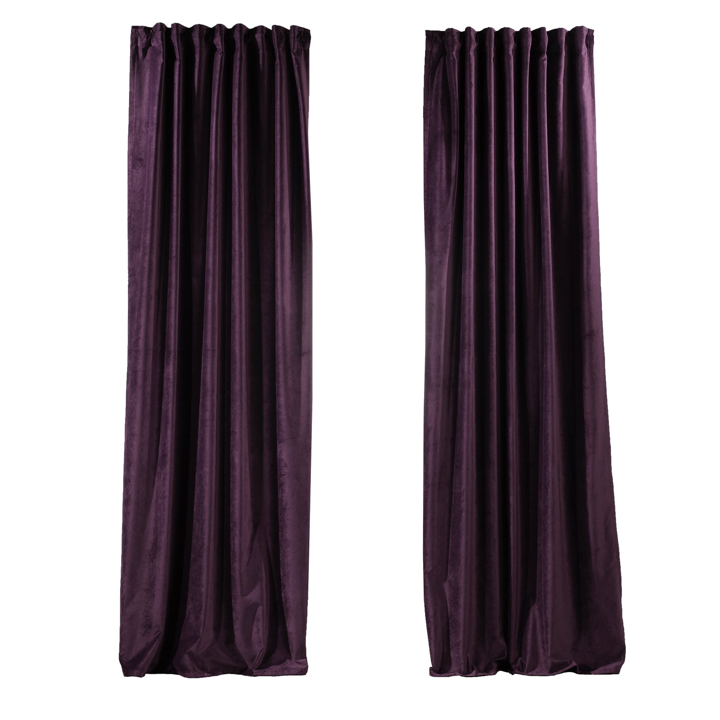 3S Brother's Solid Luxury Matte Velvet Soft Curtains Set of 2 Panels Hanging Back Tap & Rod Pocket Home D¨¦cor Bedroom Kitchen Office Windows Room Darkering ( Admiral-Berry-52in x120in )