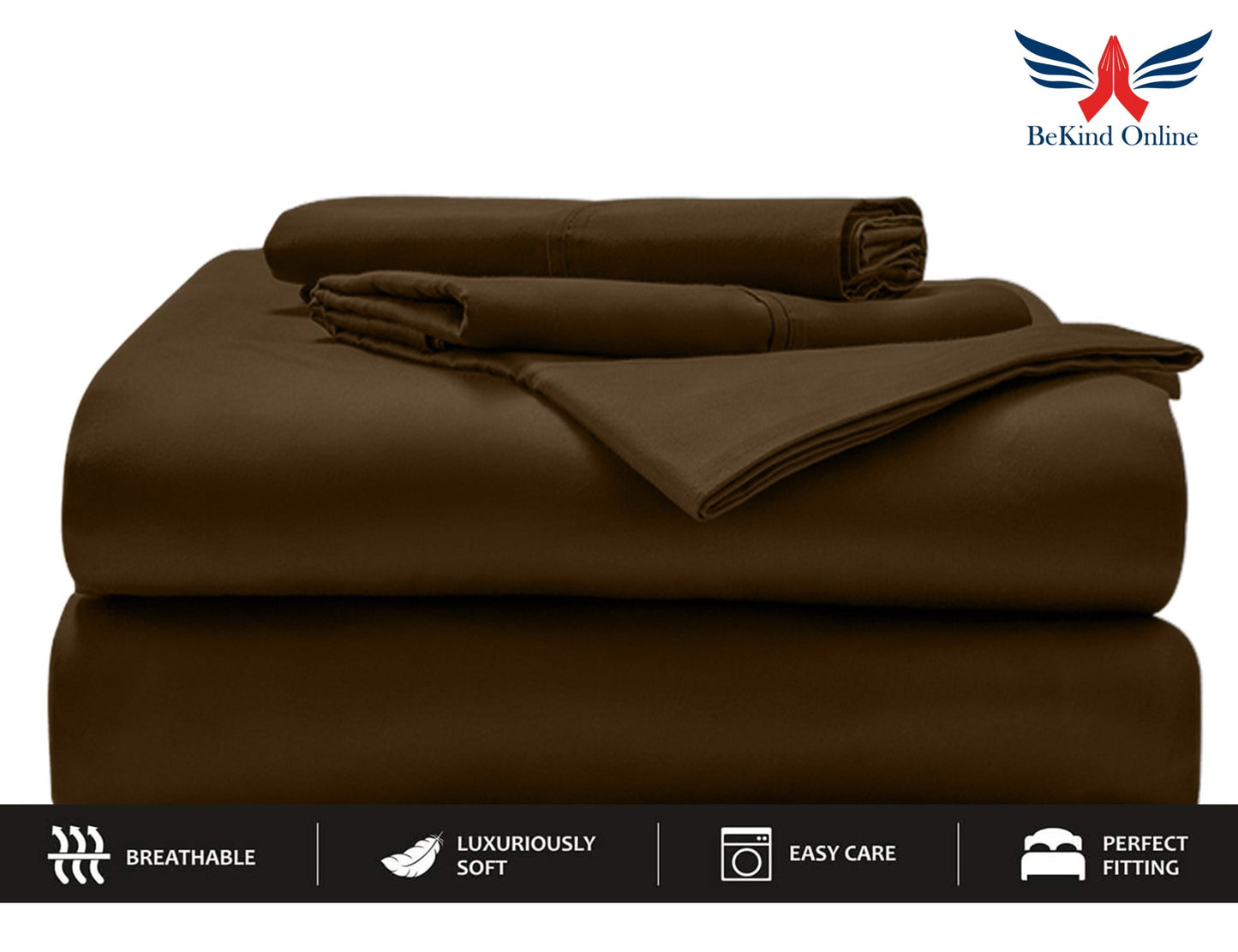 26-INCH EXTRA DEEP POCKETS Split Head Queen Sheets Sets for Adjustable Bed - 800-Thread Count 100% Egyptian Cotton - 4-PC Set - FlexTop Queen 28in Split, Chocolate Solid