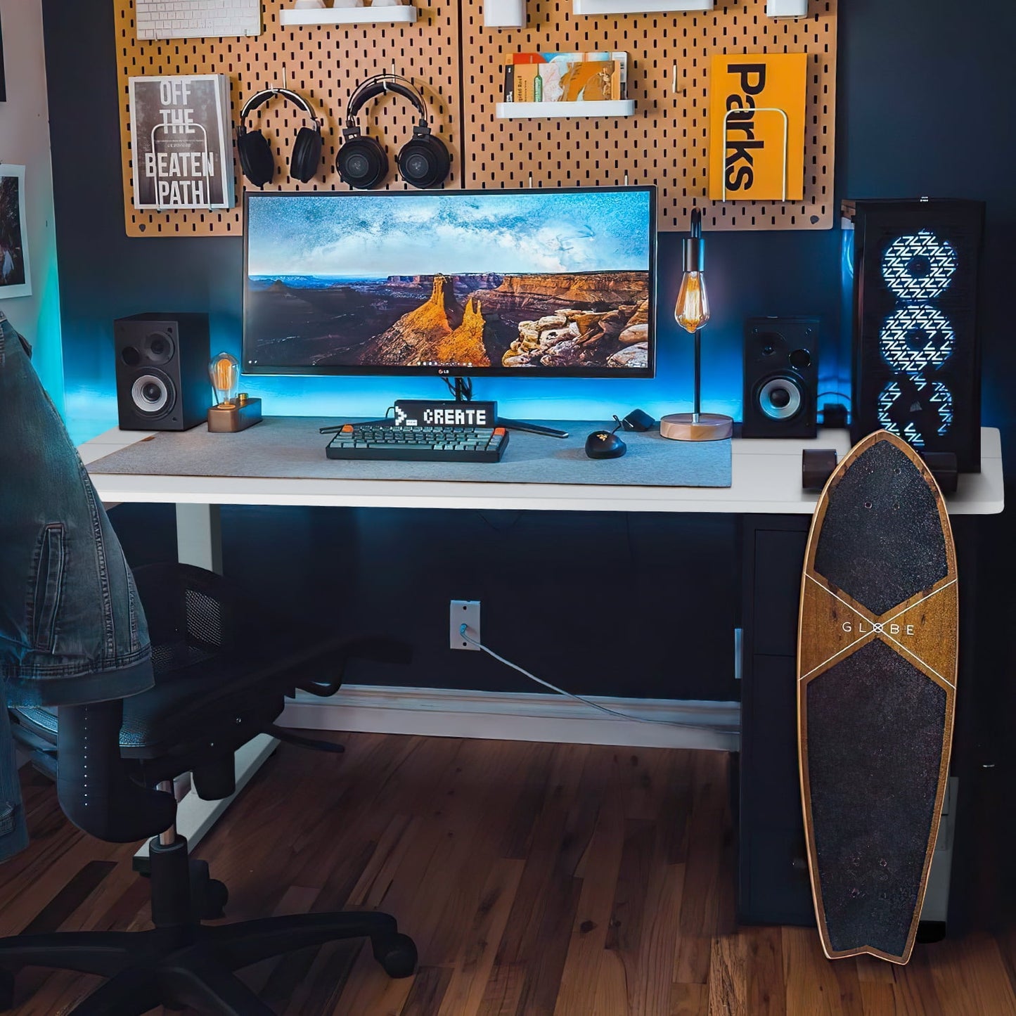 Homall 55in ¡Á 24in Electric Height Adjustable Standing Desk Home Office Computer Desk Memory Preset with T-Shaped Metal Bracket, White