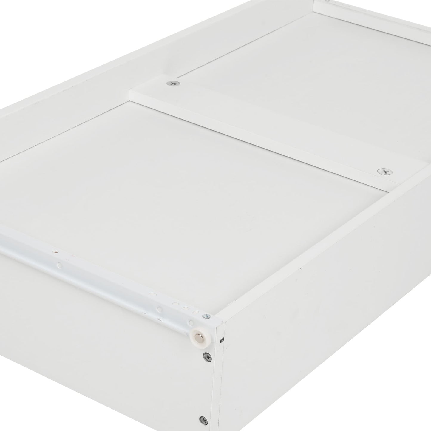 HUJAUU Dresser for Bedroom, Rattan 6 Drawer Dresser, Wide Chest of Drawers for Living Room, Closet, Hallway, Nursery, White