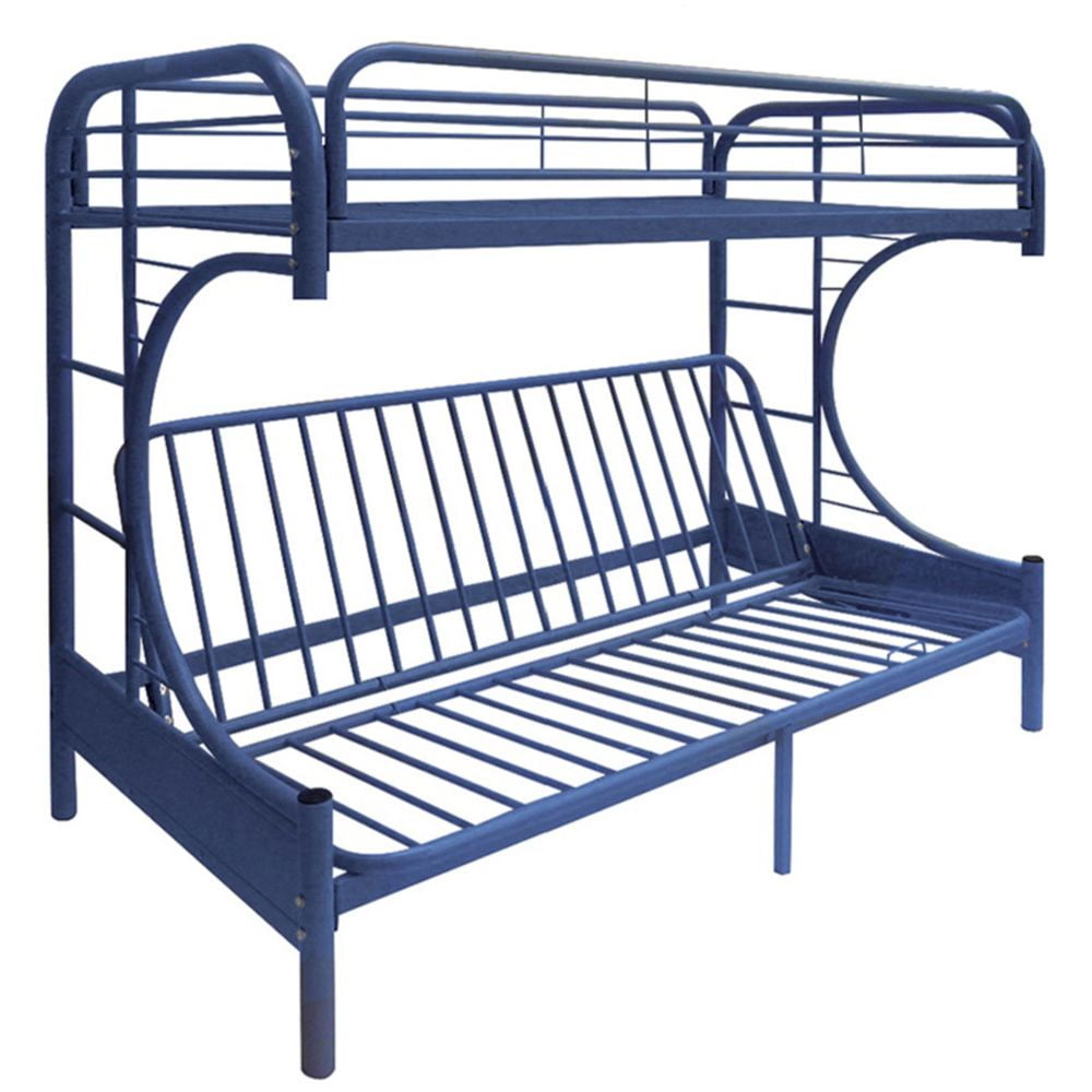 Acme Furniture Eclipse Twin over Full and Futon Bunk Bed in Navy