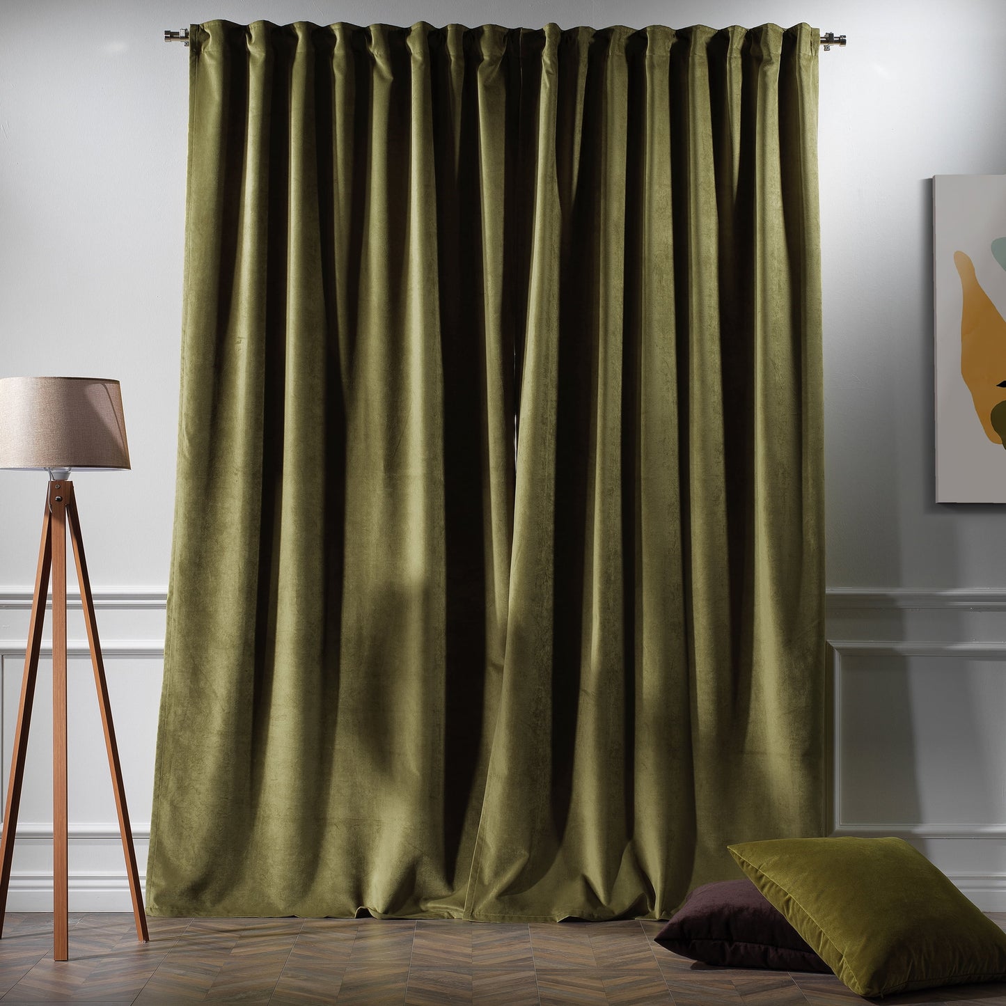 3S Brother's Solid Luxury Matte Velvet Soft Curtains Set of 2 Panels Hanging Back Tap & Rod Pocket Home D¨¦cor Bedroom Kitchen Office Windows Room Darkering ( Admiral-Berry-52in x120in )