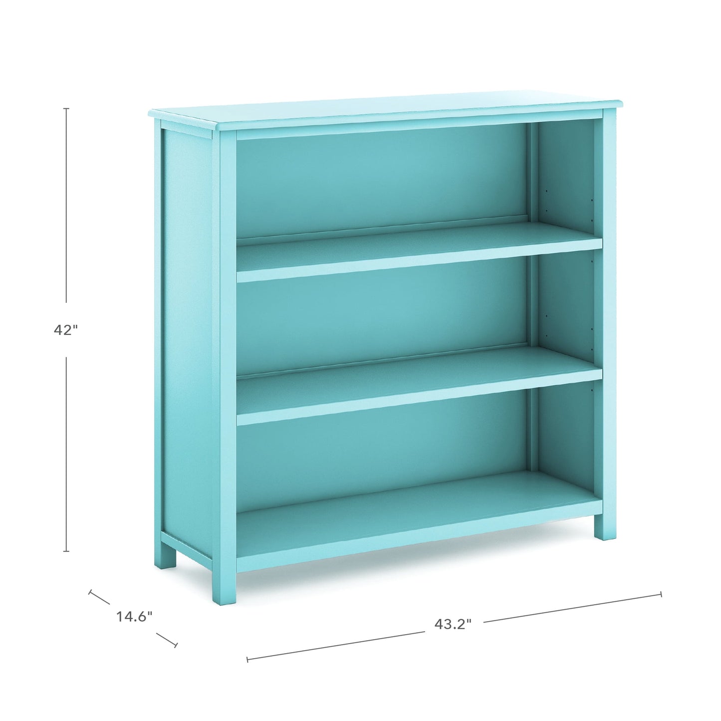 Guidecraft Kids' Deluxe Taiga 3-Shelf Bookshelf - White: Children's Wooden Bedroom Bookcase, Arts and Crafts Storage and Toy Organizer