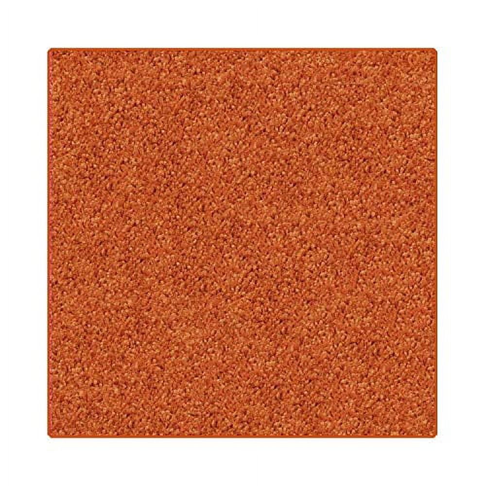 8' x 8' Square - Tropical Orange ~ Kids Crazy Carpet Home & School Area Rugs | People & Pet Friendly ¨C R2X Stain Resistance & Odor Reduction