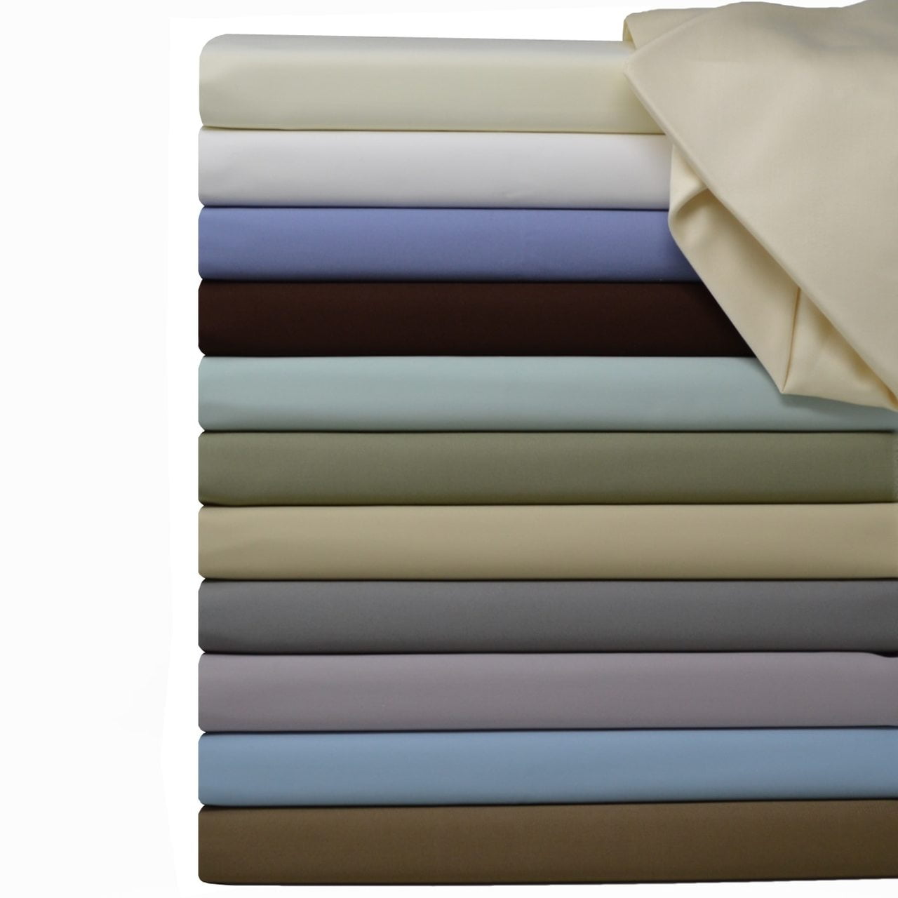 22 inch Super Extra Deep Pocket 600 Thread Count 100-Percent Cotton Bed Sheets set - Sage King Size