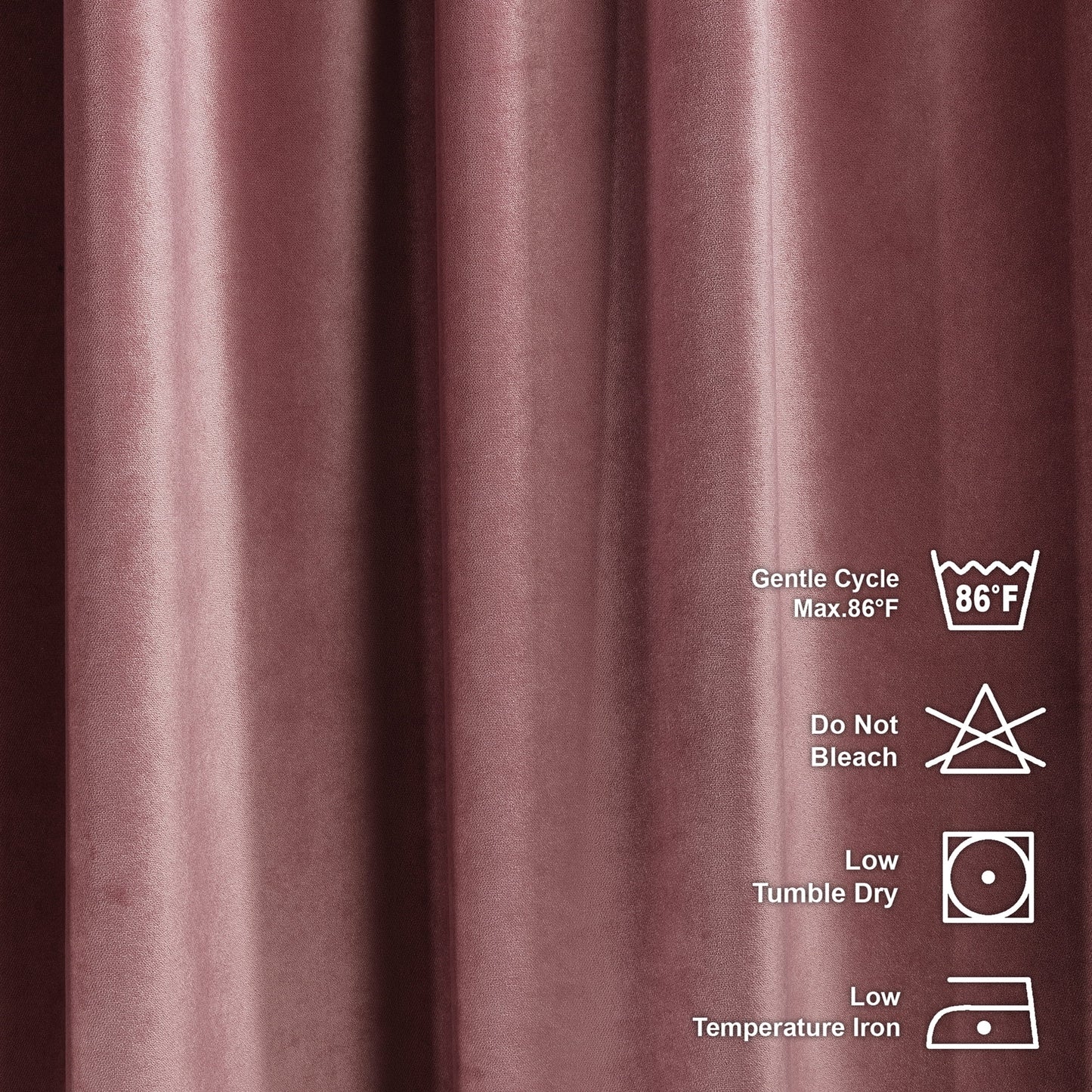 3S Brother's Solid Luxury Matte Velvet Soft Curtains Set of 2 Panels Hanging Back Tap & Rod Pocket Home D¨¦cor Bedroom Kitchen Office Windows Room Darkering ( Admiral-Berry-52in x120in )