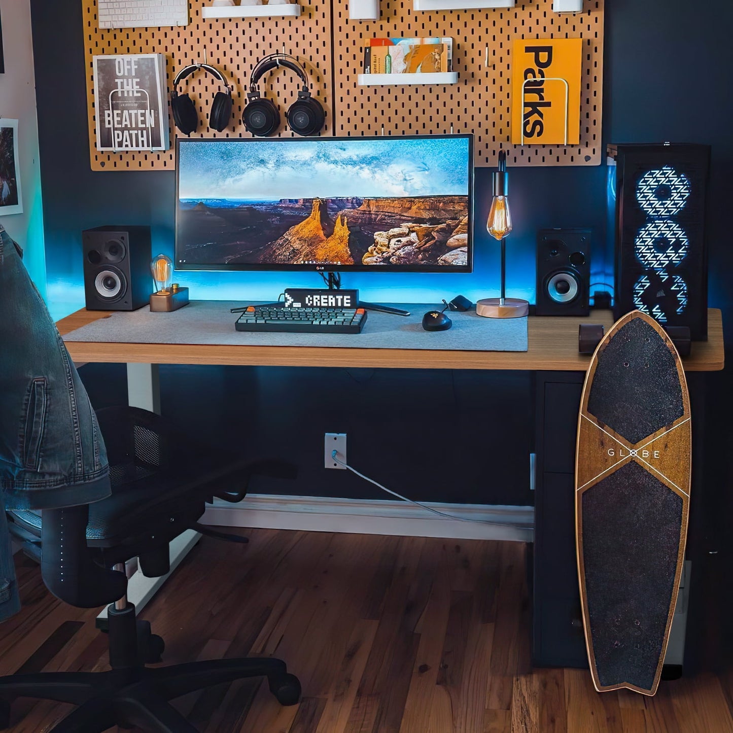 Homall Electric Height Adjustable & Power-Lift Standing Desk, 55x24 in, Home Office, White&Wood