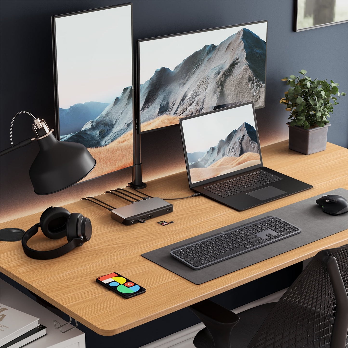 Homall 40in ¡Á 24in Electric Height Adjustable Standing Desk Home Office Computer Desk Memory Preset with T-Shaped Metal Bracket, Black&Wood