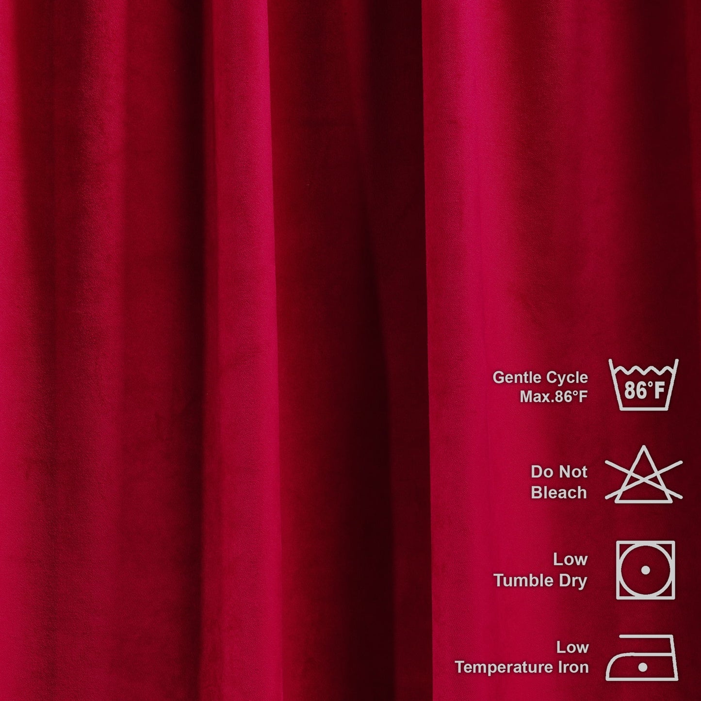 3S Brother's Solid Luxury Matte Velvet Soft Curtains Set of 2 Panels Hanging Back Tap & Rod Pocket Home D¨¦cor Bedroom Kitchen Office Windows Room Darkering ( Admiral-Berry-52in x120in )