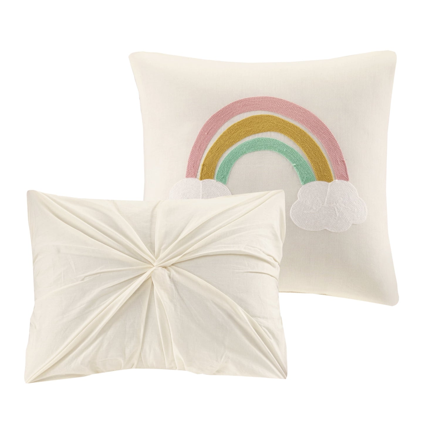 Home Essence Kids Pom Pom Comforter Set, Multi Color, 5 Piece, Twin