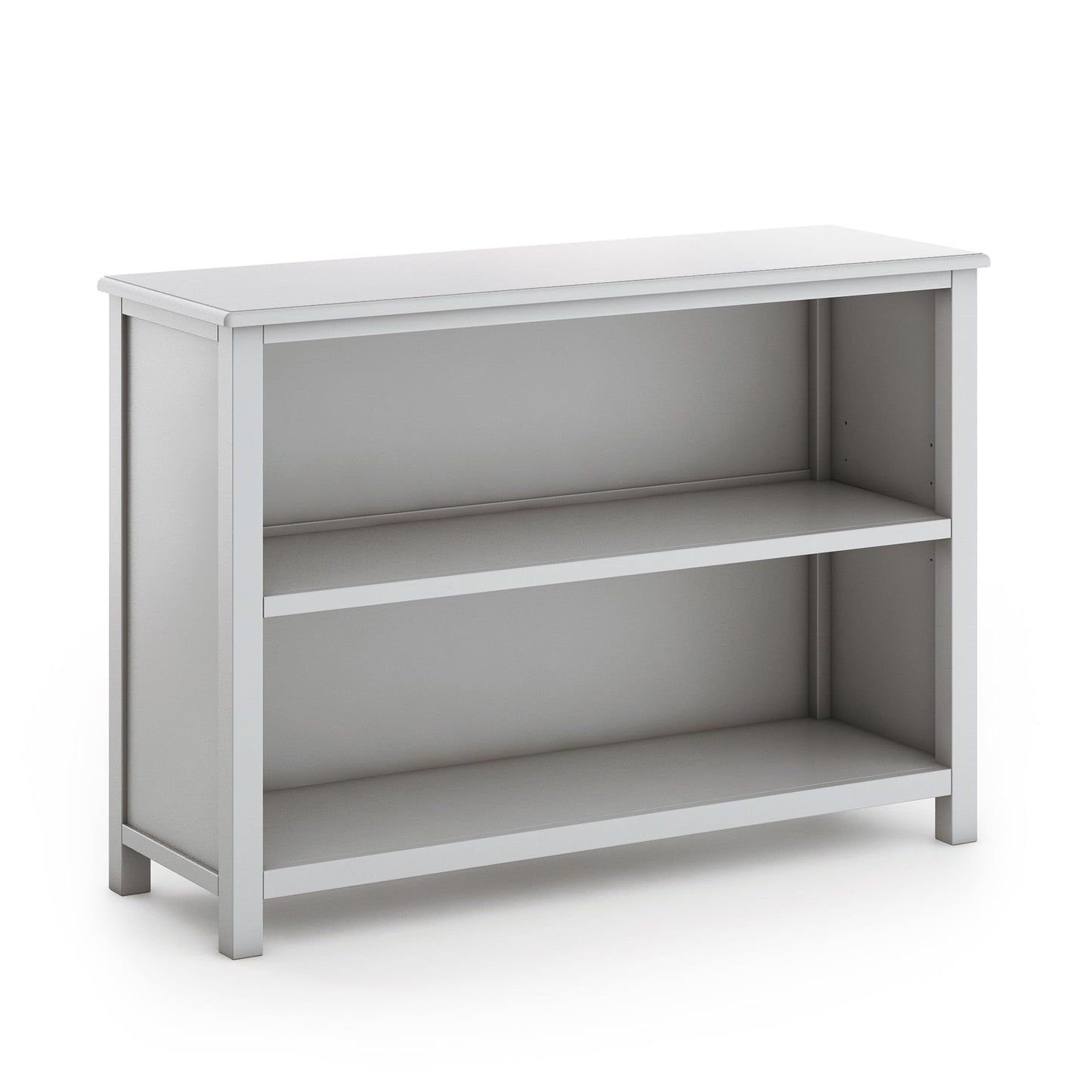Guidecraft Kids' Deluxe Taiga 2 Shelf Bookshelf - Gray: Children's Open Toy Storage Organizer, Bedroom Shelving For Books and Toys