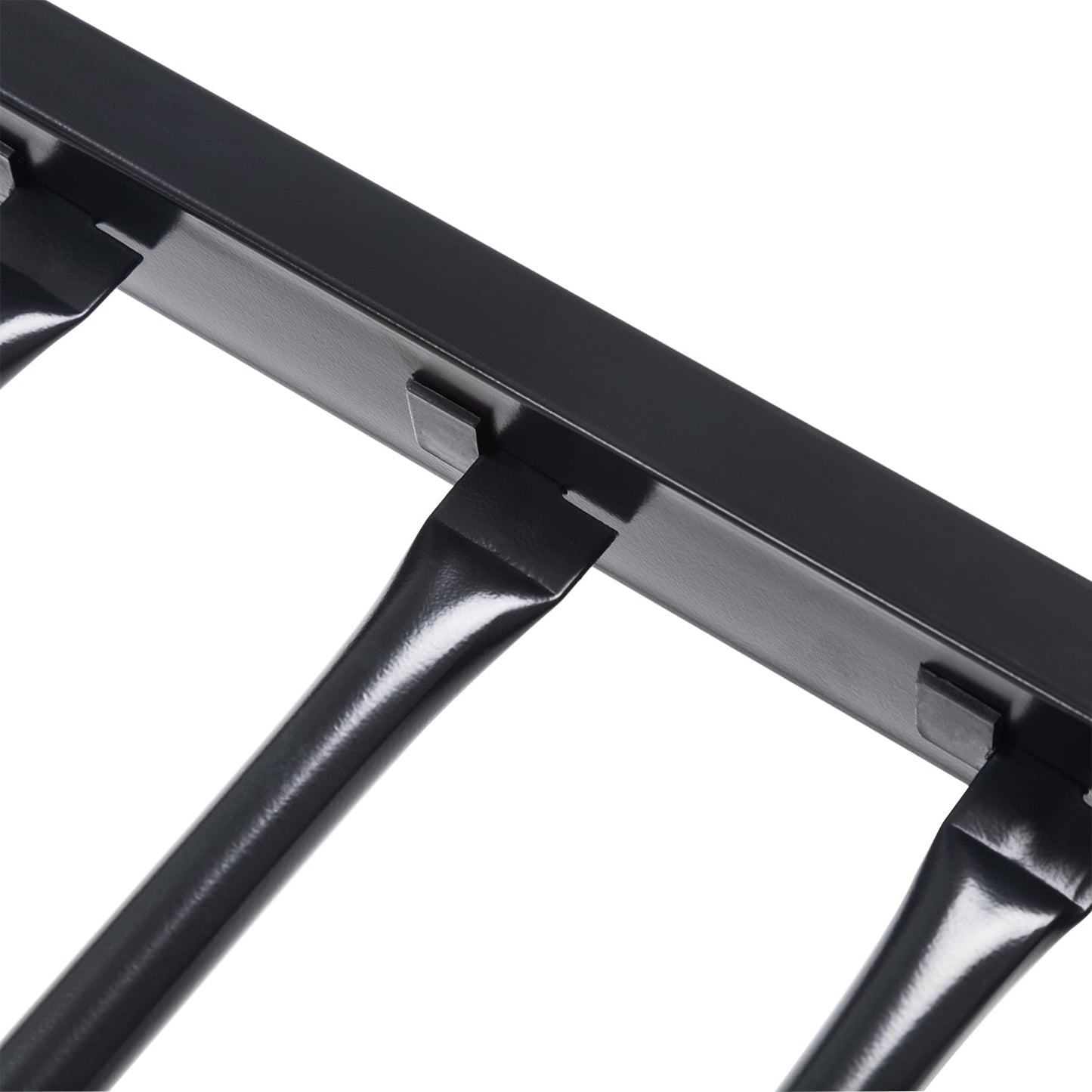 Amolife Twin-Over-Twin Bunk Beds with Heavy Duty Metal Frame and Ladder, Matte Black