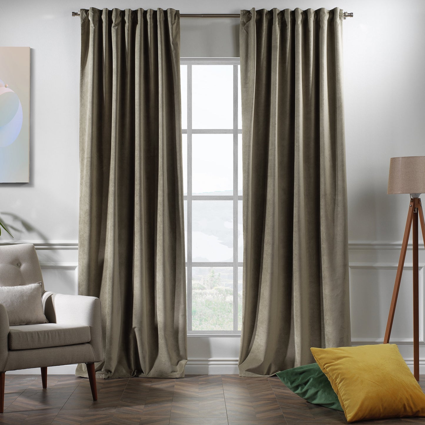 3S Brother's Solid Luxury Matte Velvet Soft Curtains Set of 2 Panels Hanging Back Tap & Rod Pocket Home D¨¦cor Bedroom Kitchen Office Windows Room Darkering ( Admiral-Berry-52in x120in )