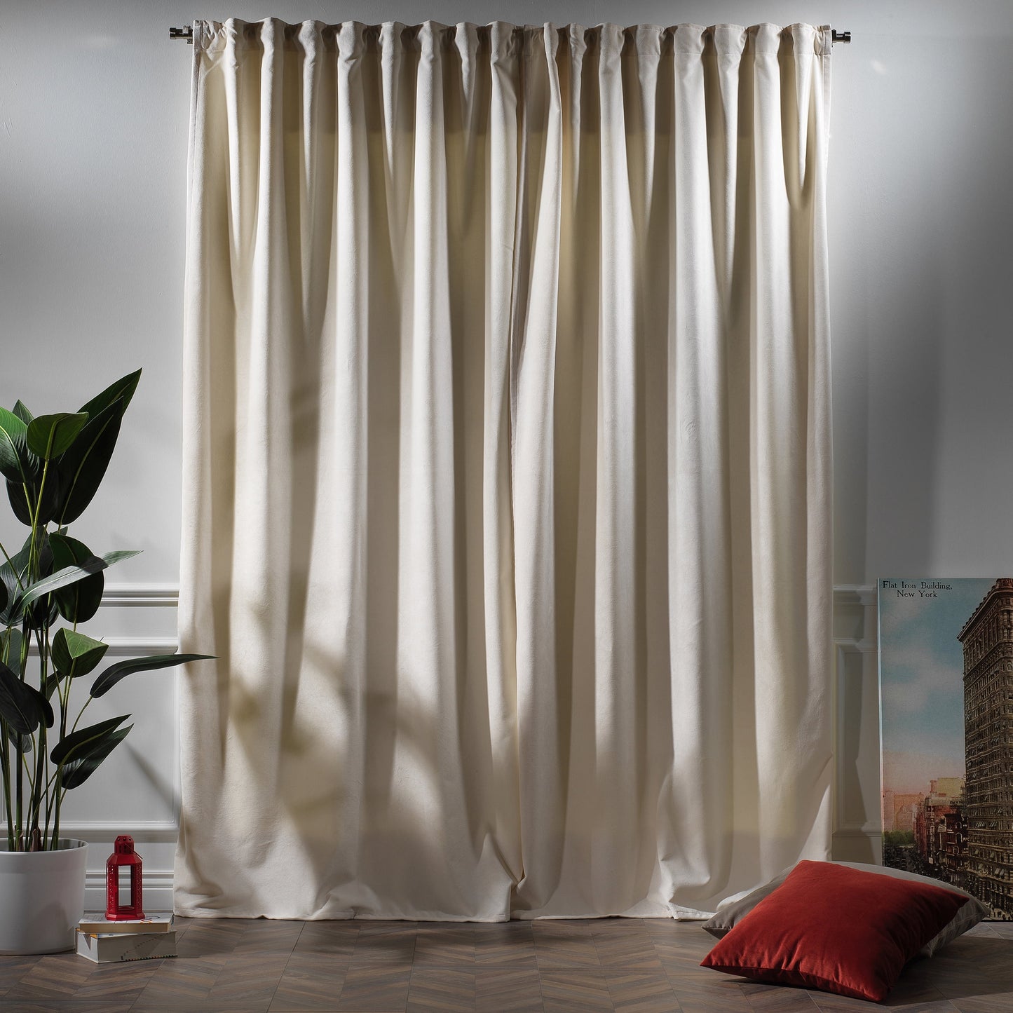 3S Brother's Solid Luxury Matte Velvet Soft Curtains Set of 2 Panels Hanging Back Tap & Rod Pocket Home D¨¦cor Bedroom Kitchen Office Windows Room Darkering ( Admiral-Berry-52in x120in )