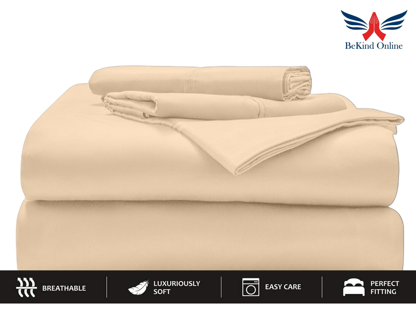 24-INCH EXTRA DEEP POCKETS Split Head King Sheets Sets for Adjustable Bed - 800-Thread Count 100% Egyptian Cotton - 4-PC Set - FlexTop King 36in Split, Peach Solid