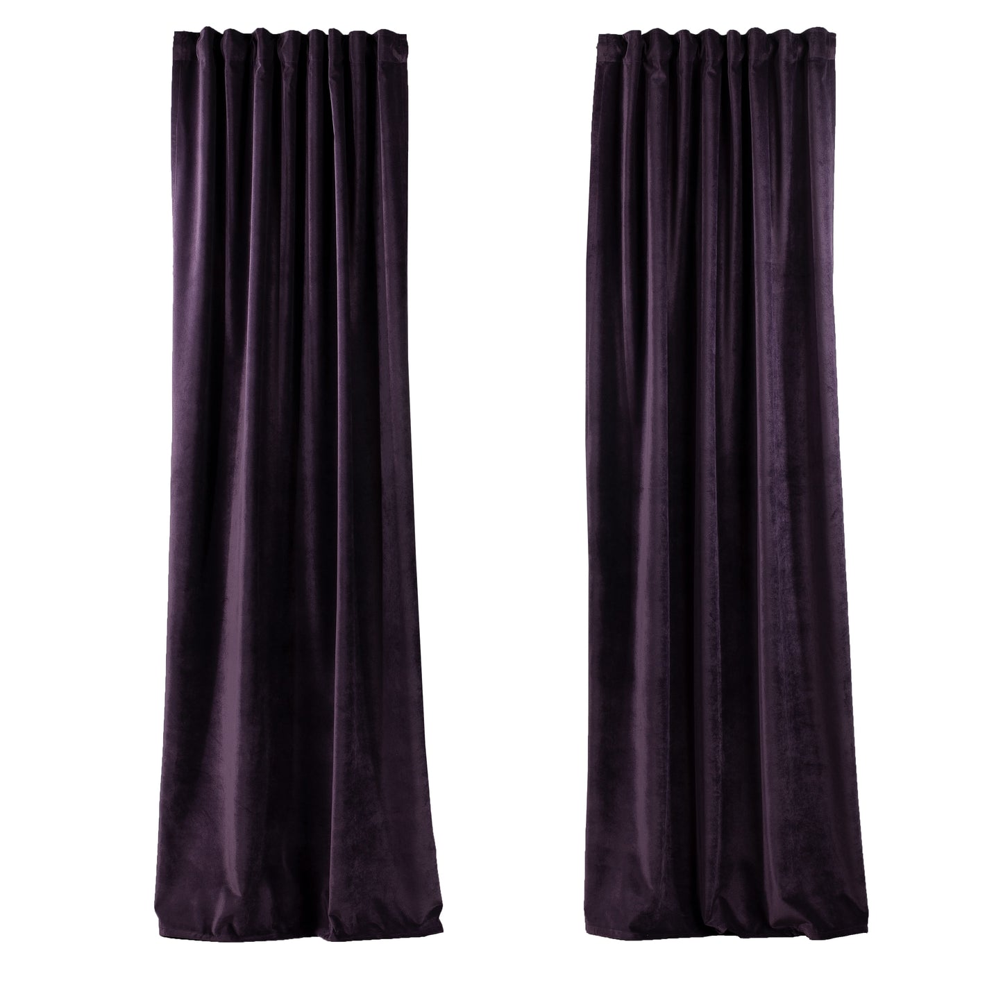 3S Brother's Solid Luxury Matte Velvet Soft Curtains Set of 2 Panels Hanging Back Tap & Rod Pocket Home D¨¦cor Bedroom Kitchen Office Windows Room Darkering ( Admiral-Berry-52in x120in )