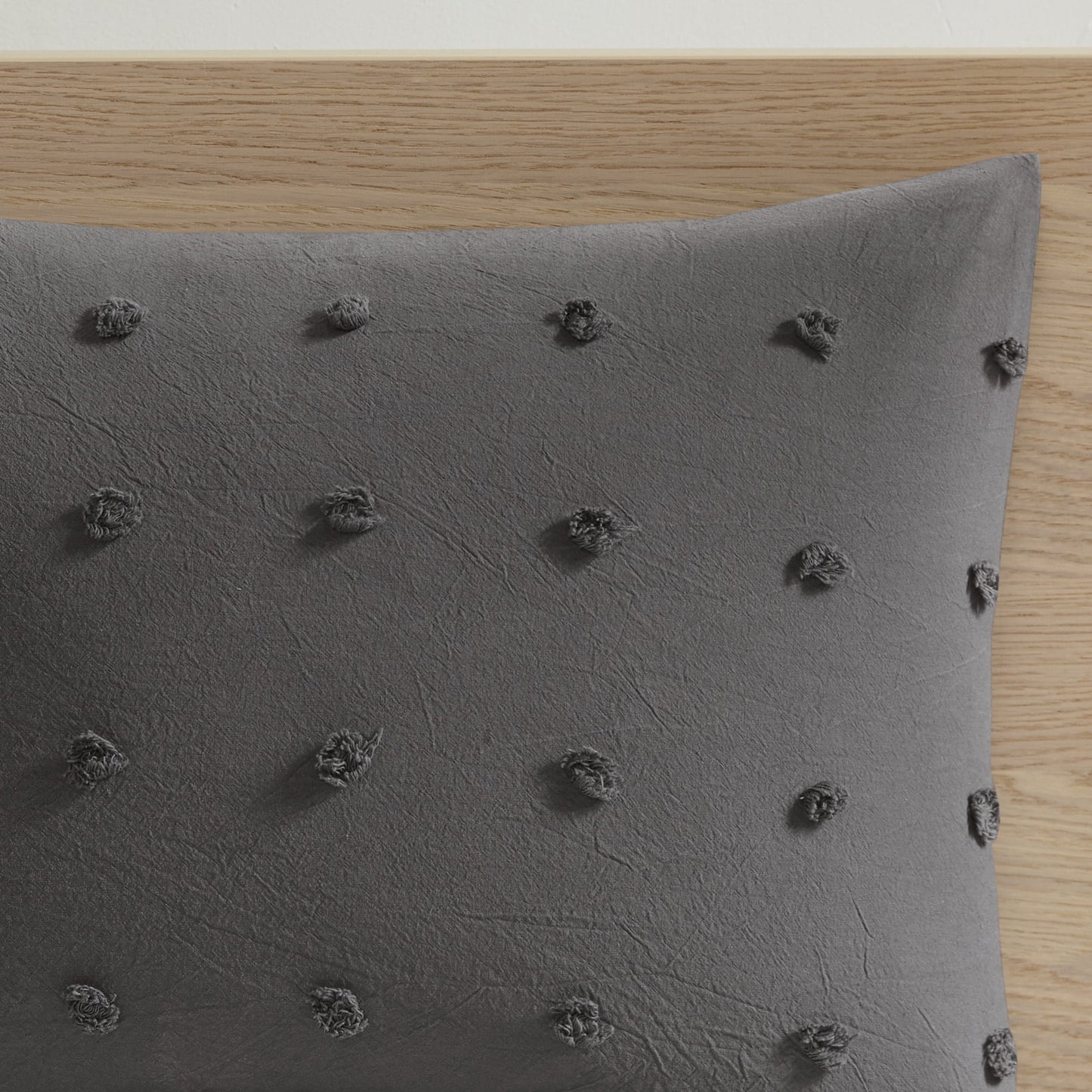 Home Essence Apartment Cotton Jacquard Charcoal 5-Piece Comforter Set, Twin/Twin XL