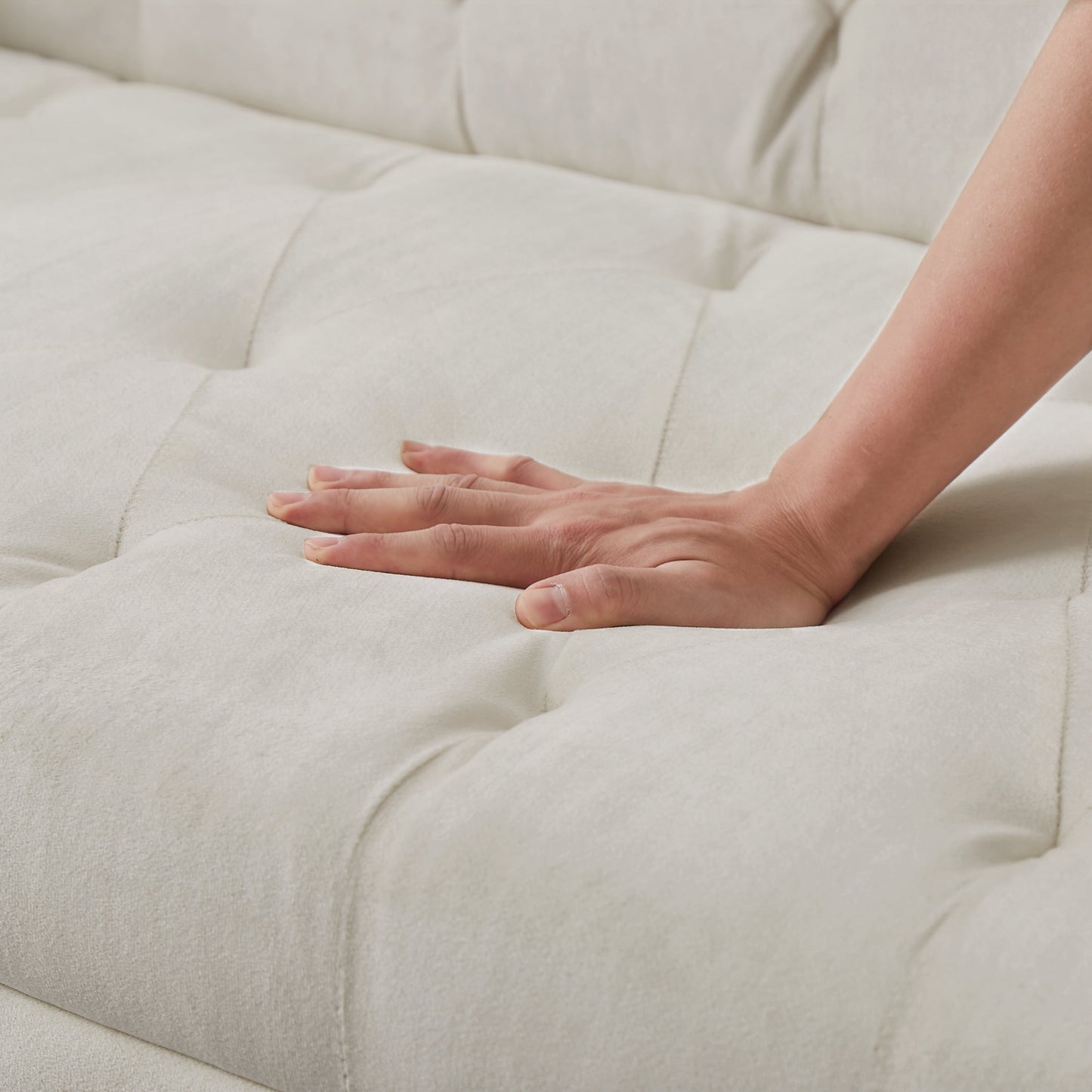 71 Inches Velvet Futon Sofa Bed with 2 Pillows,Modern Convertible Futon Couch with 3 Adjustable Backrest Angles and Gold Metal Feet,Suitable for Apartment,Living Room,Small Space,Gray