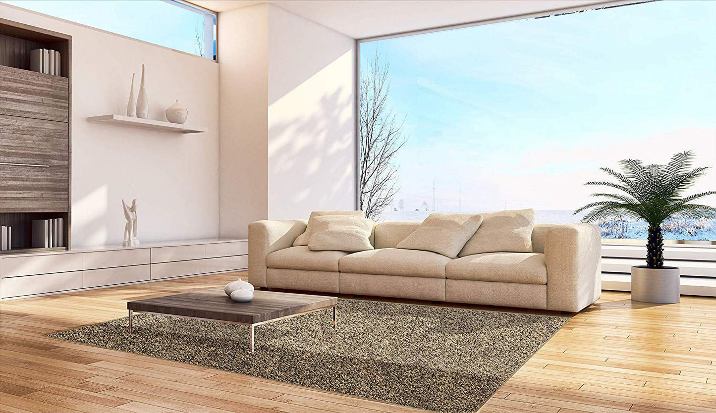 4' x 12' Soft and Cozy 25oz Area Rugs. Stain Resistant and Pet and Kid Friendly. Perfect for and Room Apartments, Dorms,etc. Many Sizes Available (Color: Bronzite)